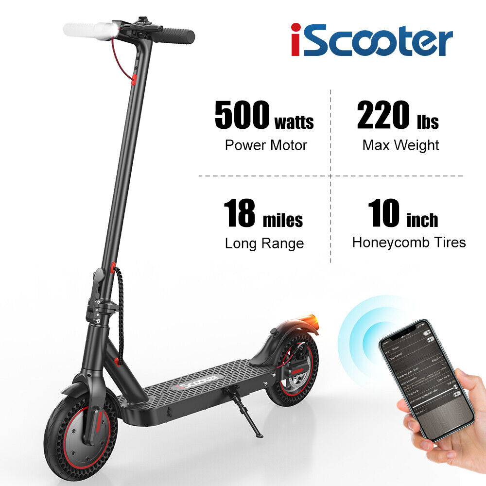 800W/500W Electric Scooter Adult Folding eScooter Long Range Fast Speed 10\'\'Tire