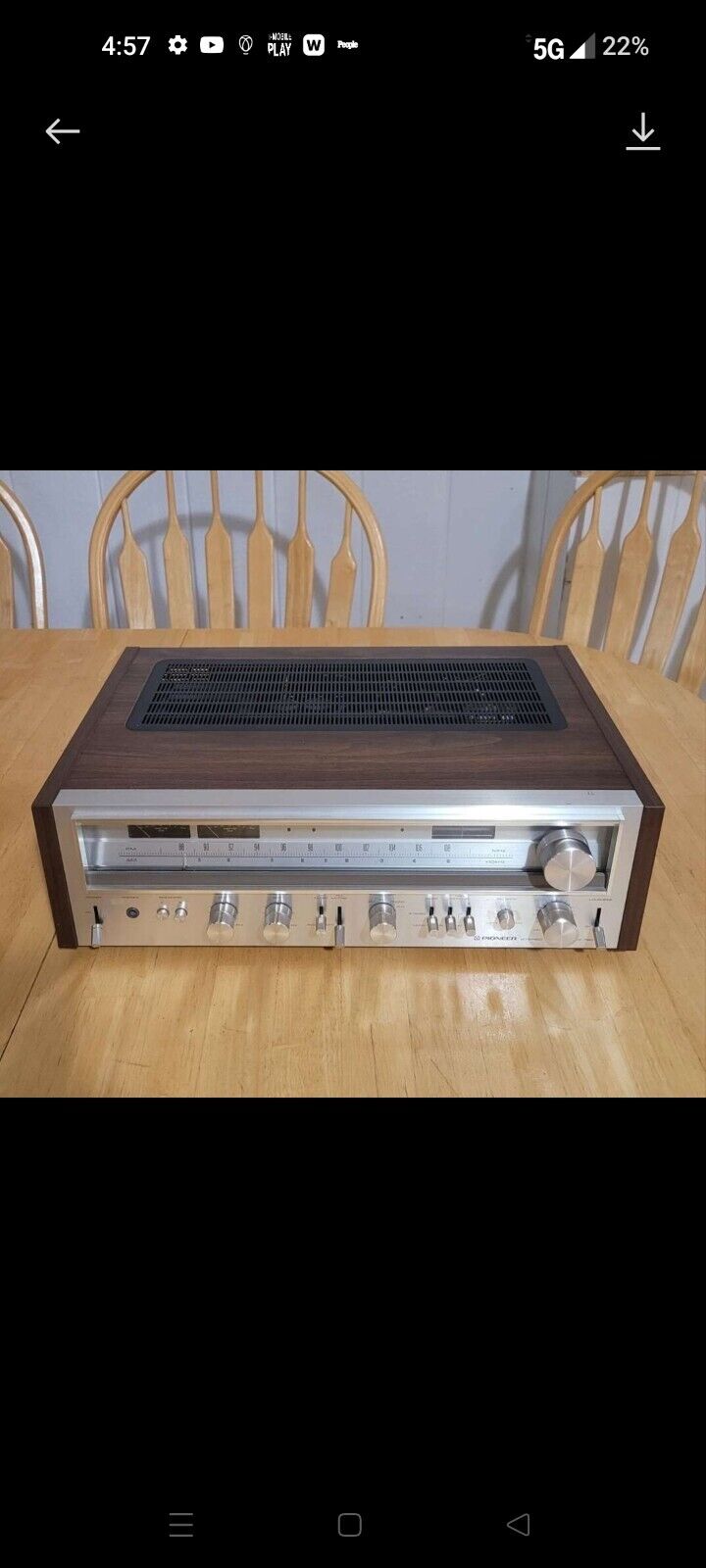 Nice Vintage Pioneer SX-780 Stereo Receiver at 45 Watts per Channel