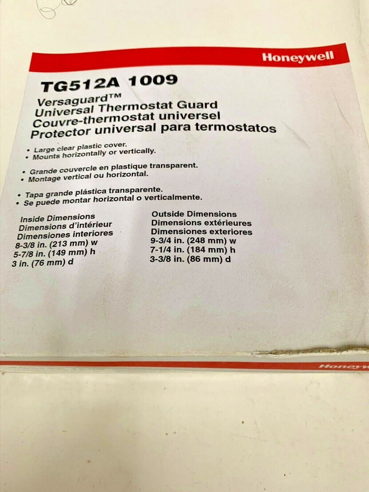 Honeywell TG512A 1009 Versaguard Universal Thermostat Guard