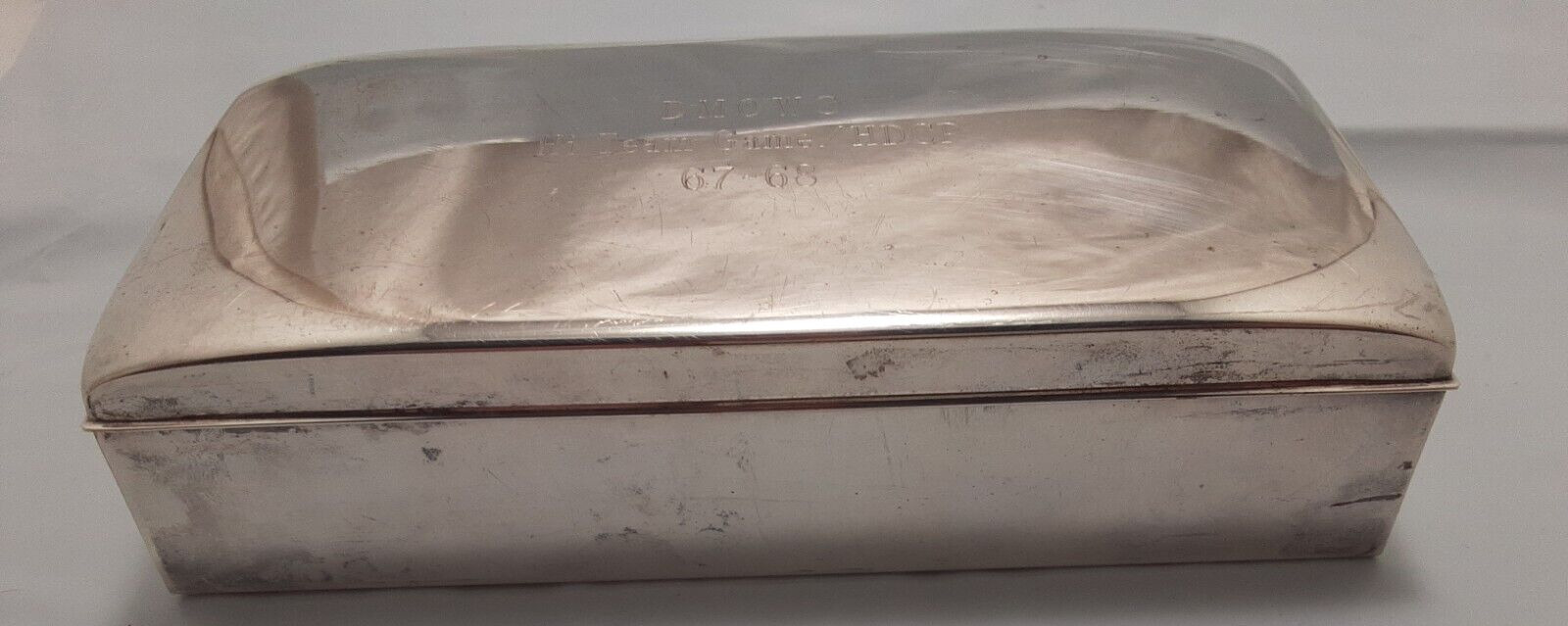 E.P.C.A Poole Silver Co. 1899 Cigarette Box wooden inside silver plate
