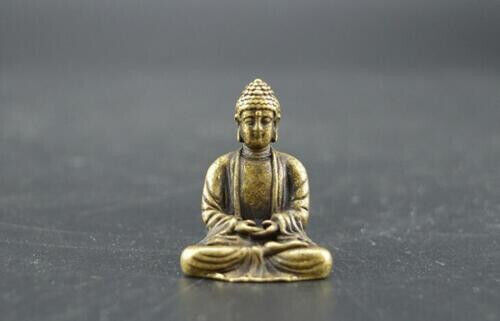 Chinese pure brass Sakyamuni Buddha small statue