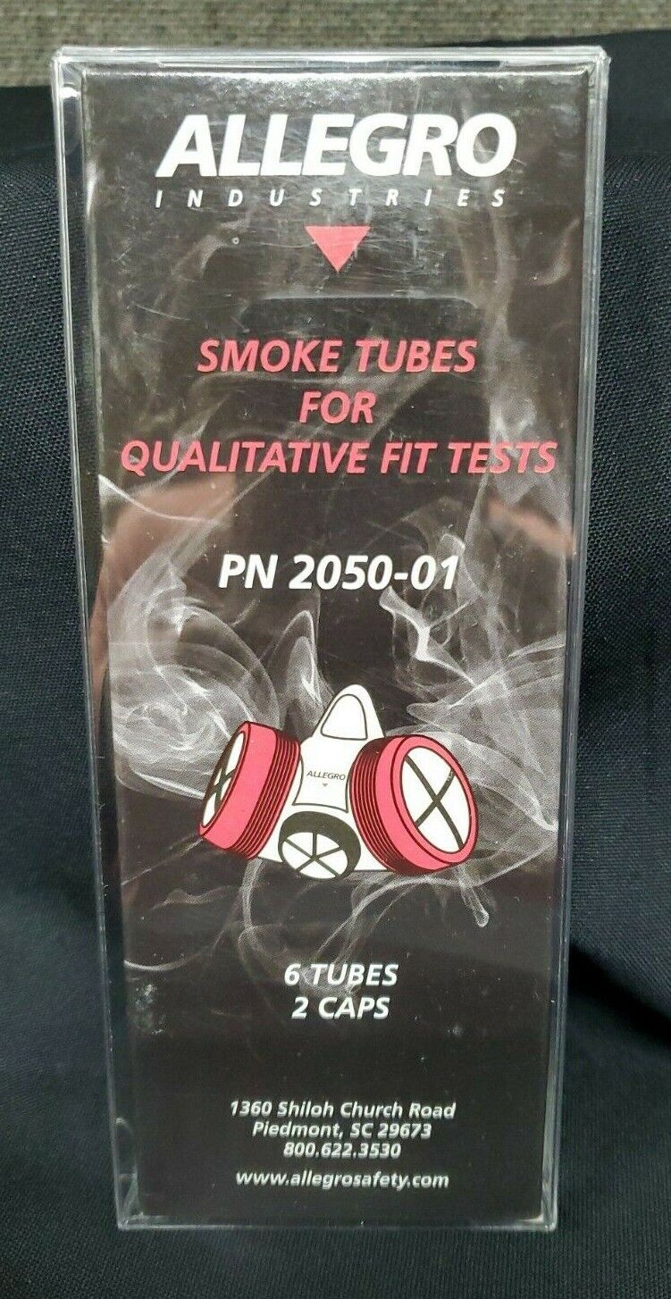 Allegro Industries Smoke Tubes For Qualitative Fit Tests 2050-01~ 6 tubes w/Caps