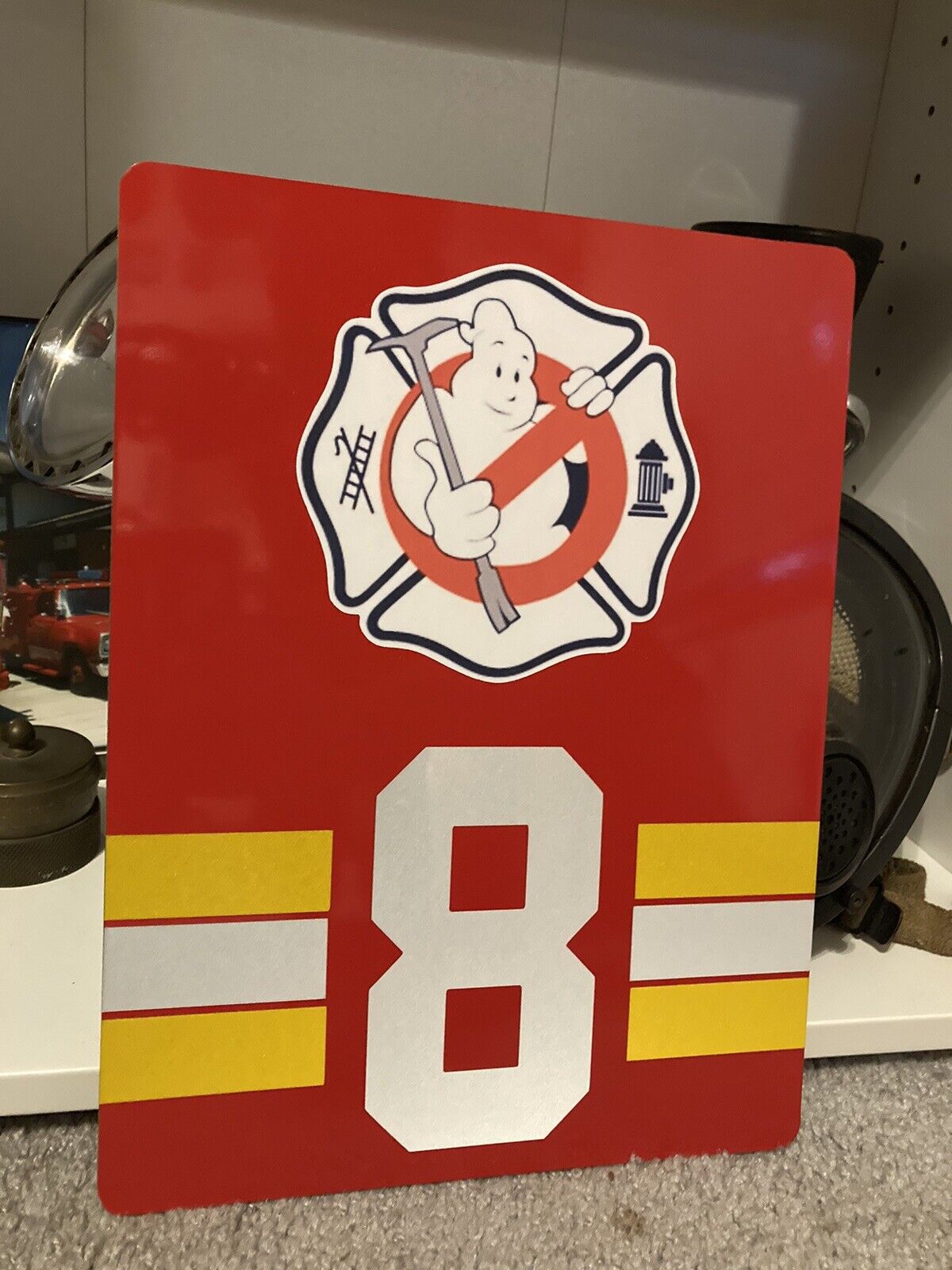 FDNY  Hook & Ladder 8 Ghostbusters REFLECTIVE Vinyl Sign