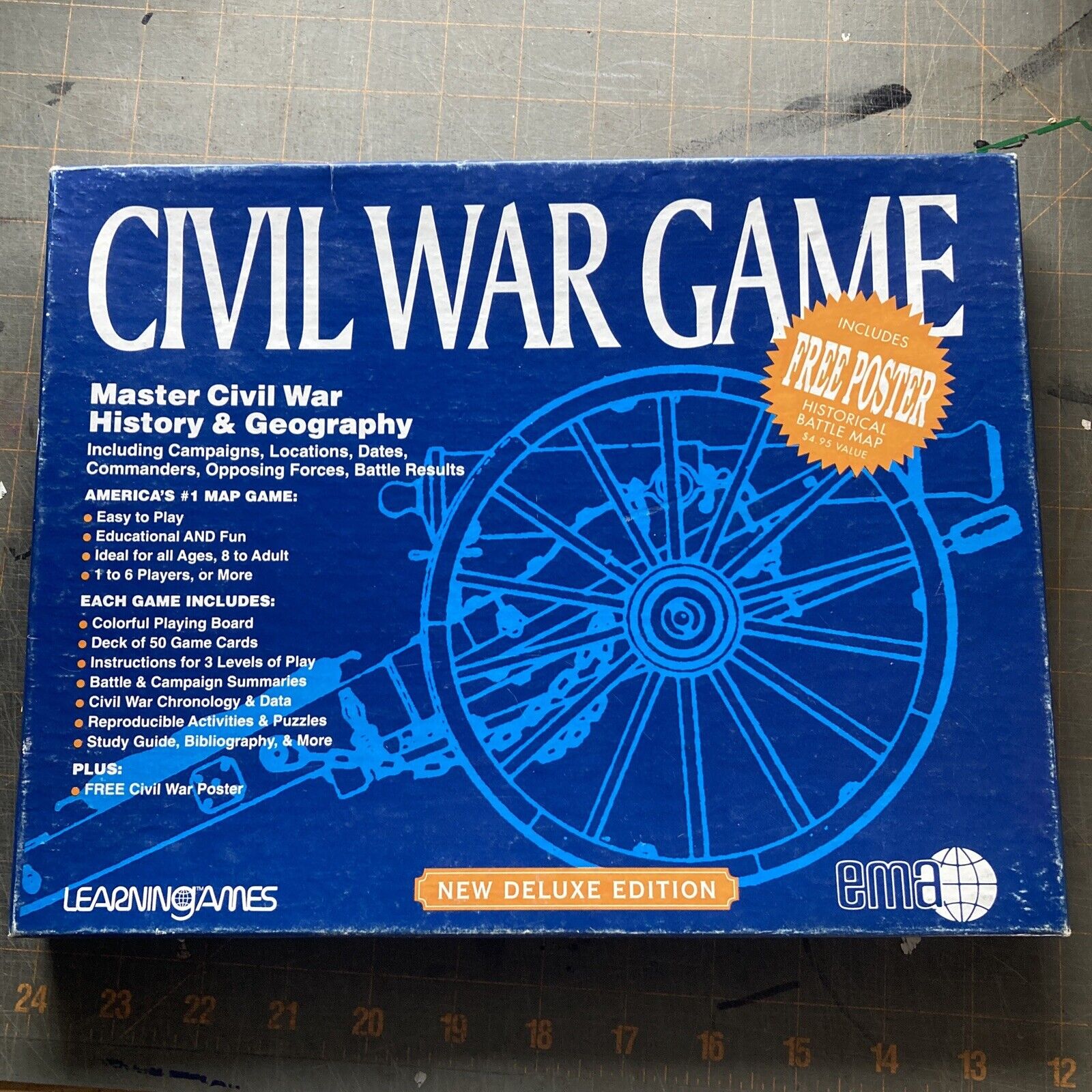 Civil War Game 25th Anniversary Edition EMA Learning Map Educational Family New