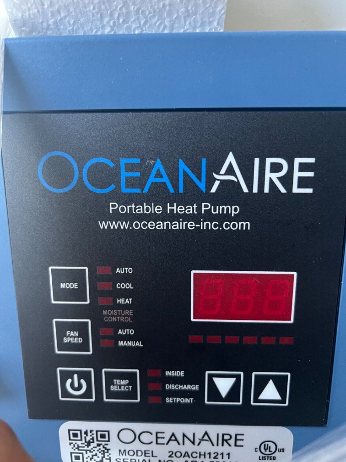 OceanAire, 2OACH1211-Deluxe Portable Heat Pump and Spot Cooling Air Conditioner