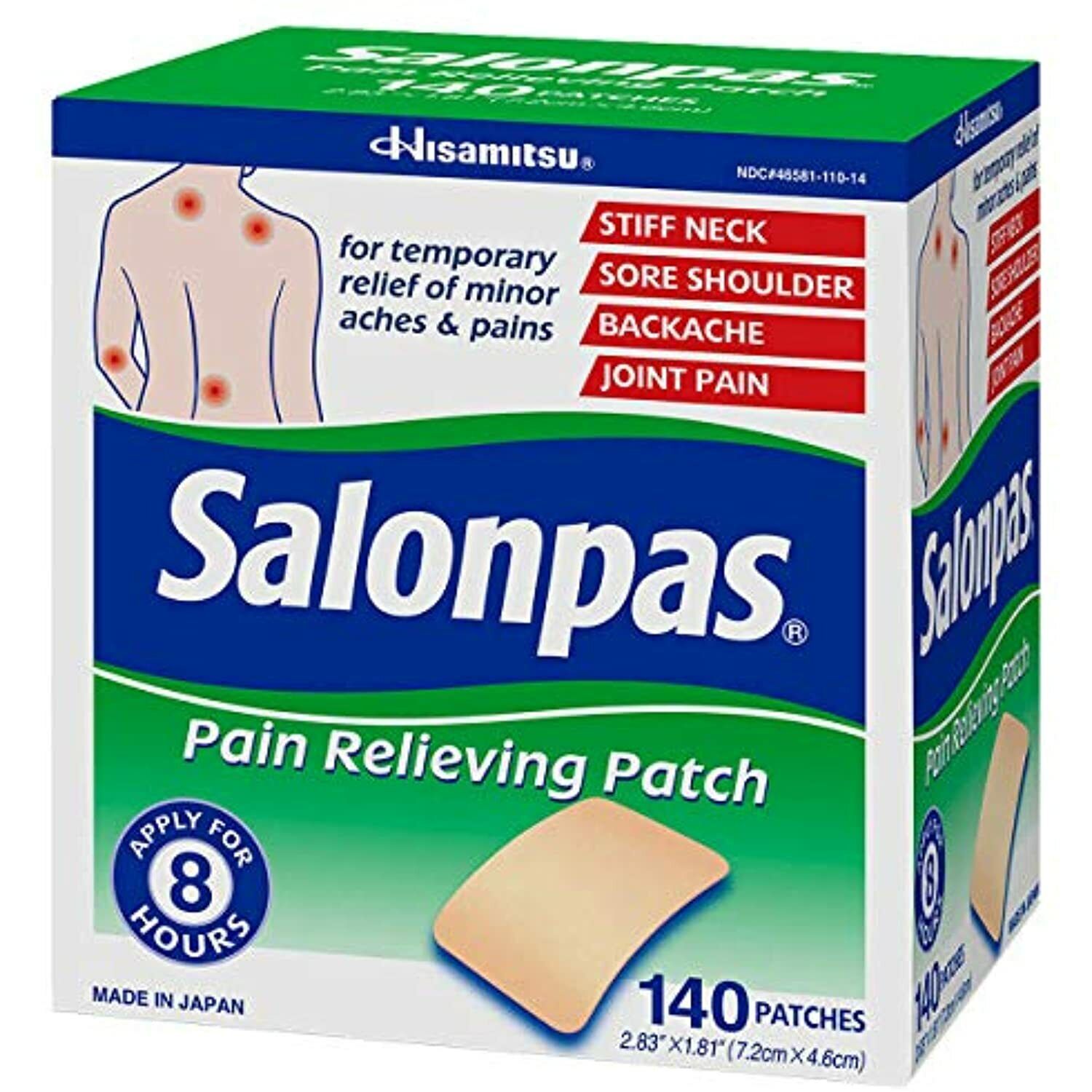 Hisamitsu Salonpas Pain Relieving Patches 140 Patches Per Box