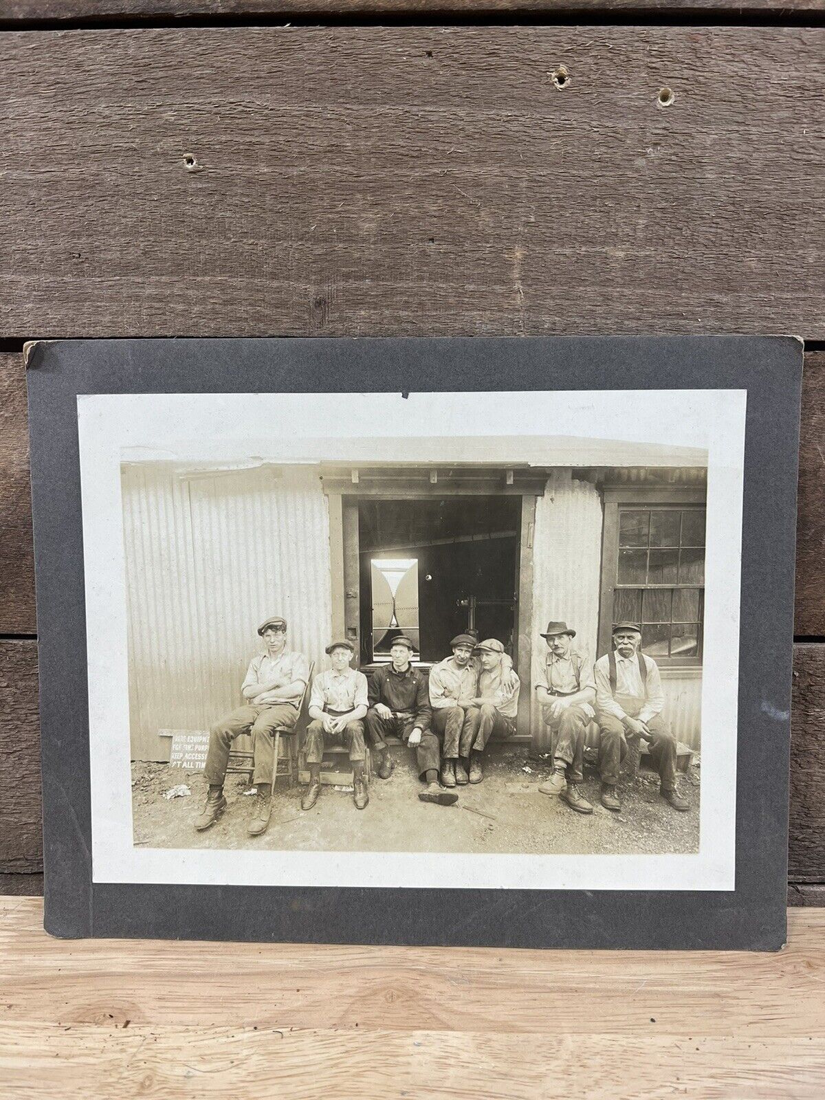 Vintage Framed Coal/Mining Photo 