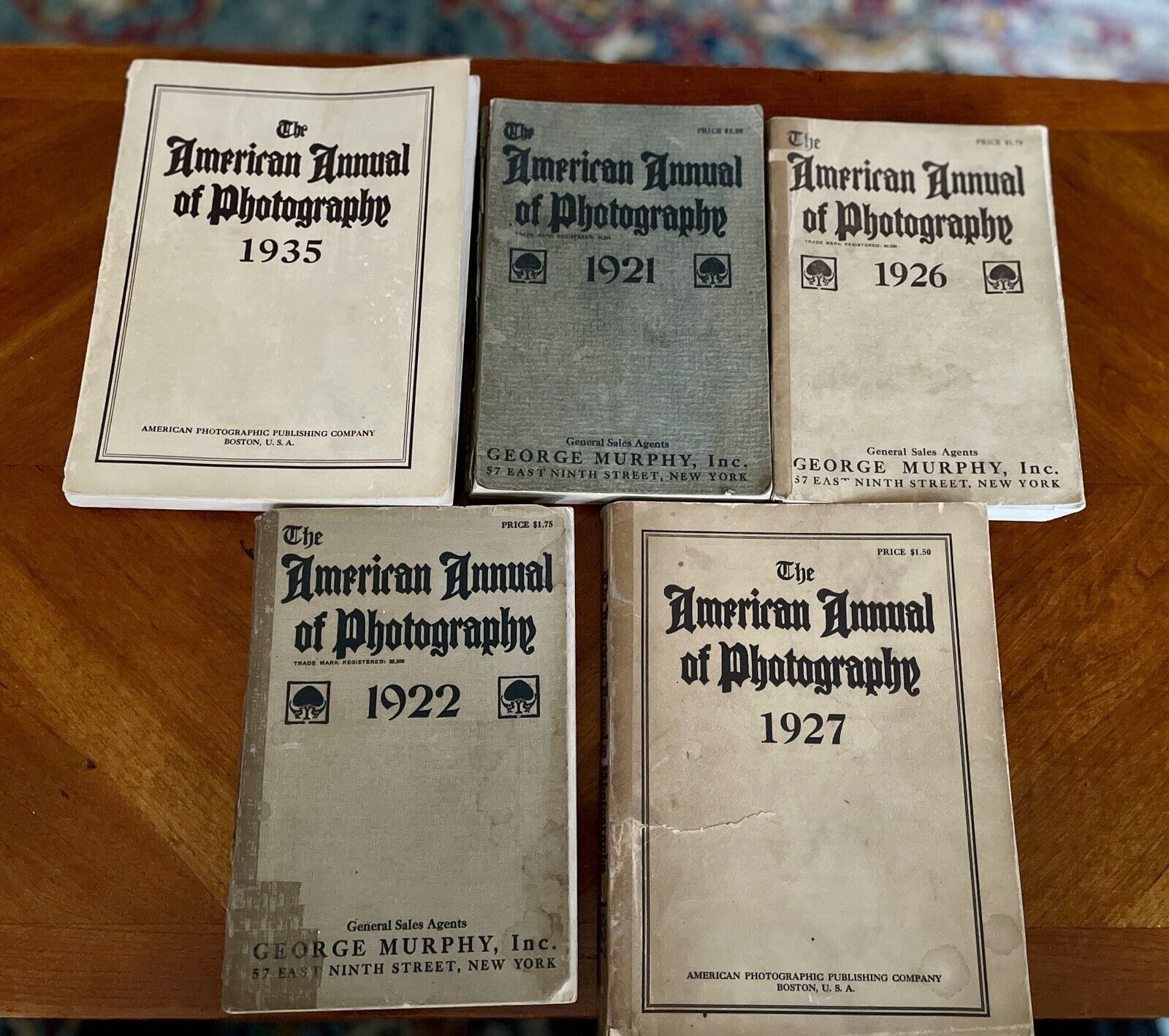 The American Annual of Photography Vintage Books 1921, 1922, 1926, 1927, 1935