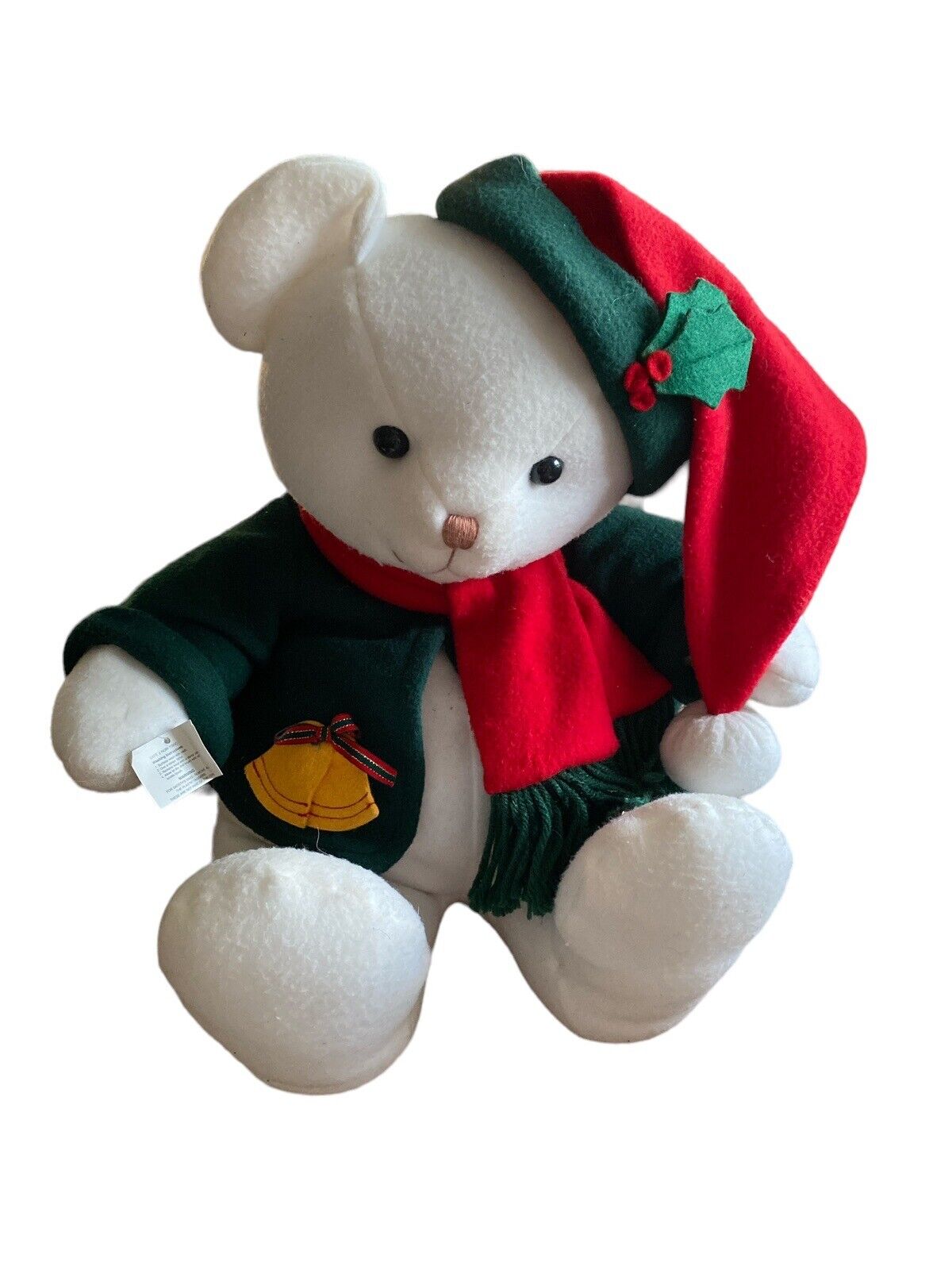 Vtg 1990’s Commonwealth Toy Christmas Teddy Bear Stuffed Animal Plush Toy 17\