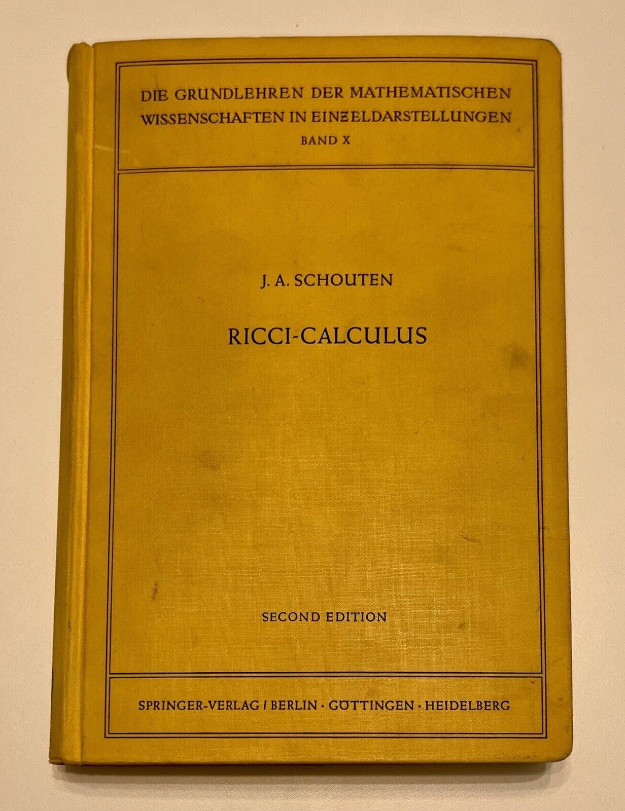 Rare Vintage 1954 Advanced Mathematics - Ricci Calculus by J A Schouten