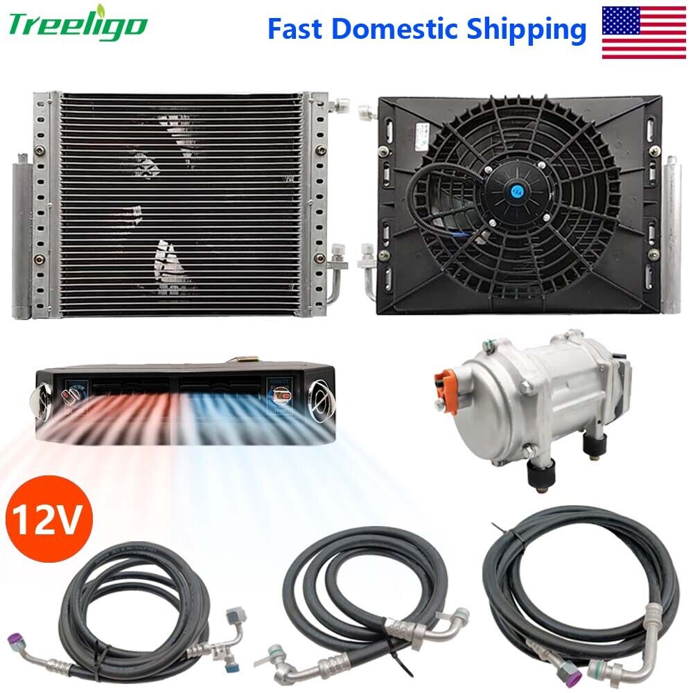 12V Car AC Unit Universal Truck Air Conditioner Electric Evaporator With Heating