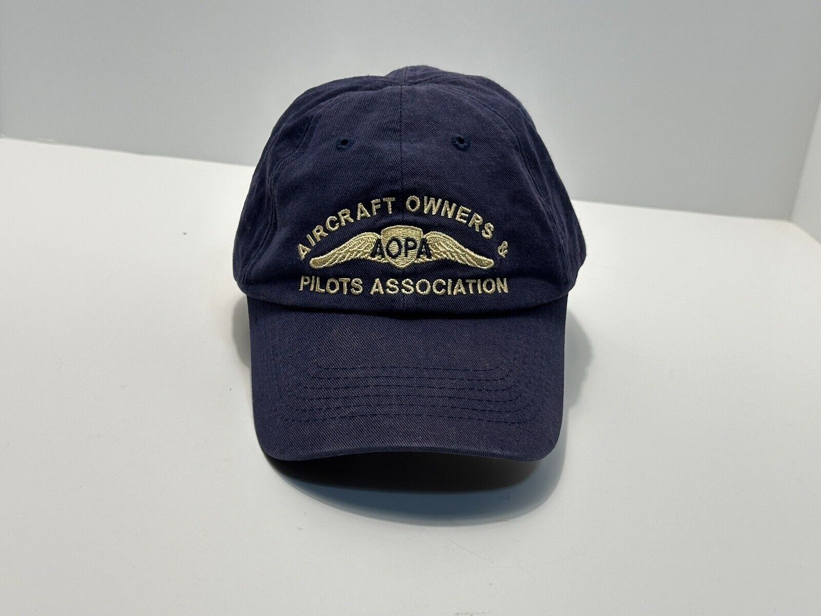Vintage Hat Strapback AOPA Aircraft Owners & Pilots Association Blue