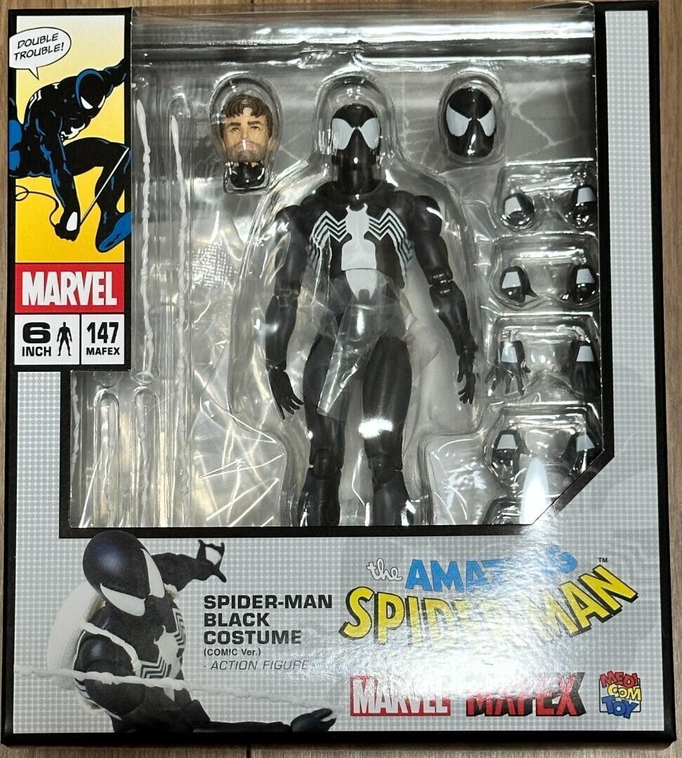 NEW Re-release MAFEX No.147 Spider-Man Black Costume COMIC Ver.