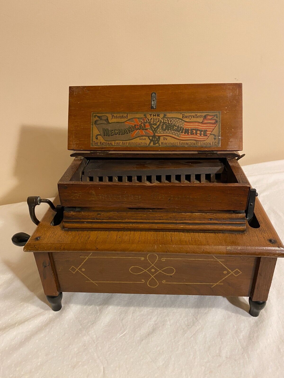 The National Mechanical Orguinette Late 19th Century Musical Scroll Device ah-25