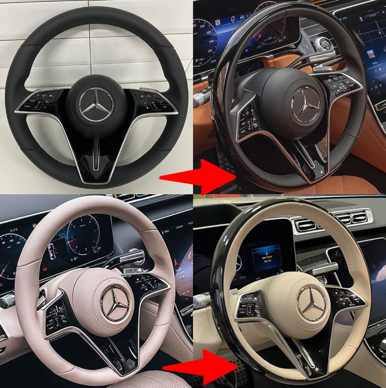 Mercedes-Benz OEM W223 S-Class 2021+ Exclusive Wood Steering Wheel Rim
