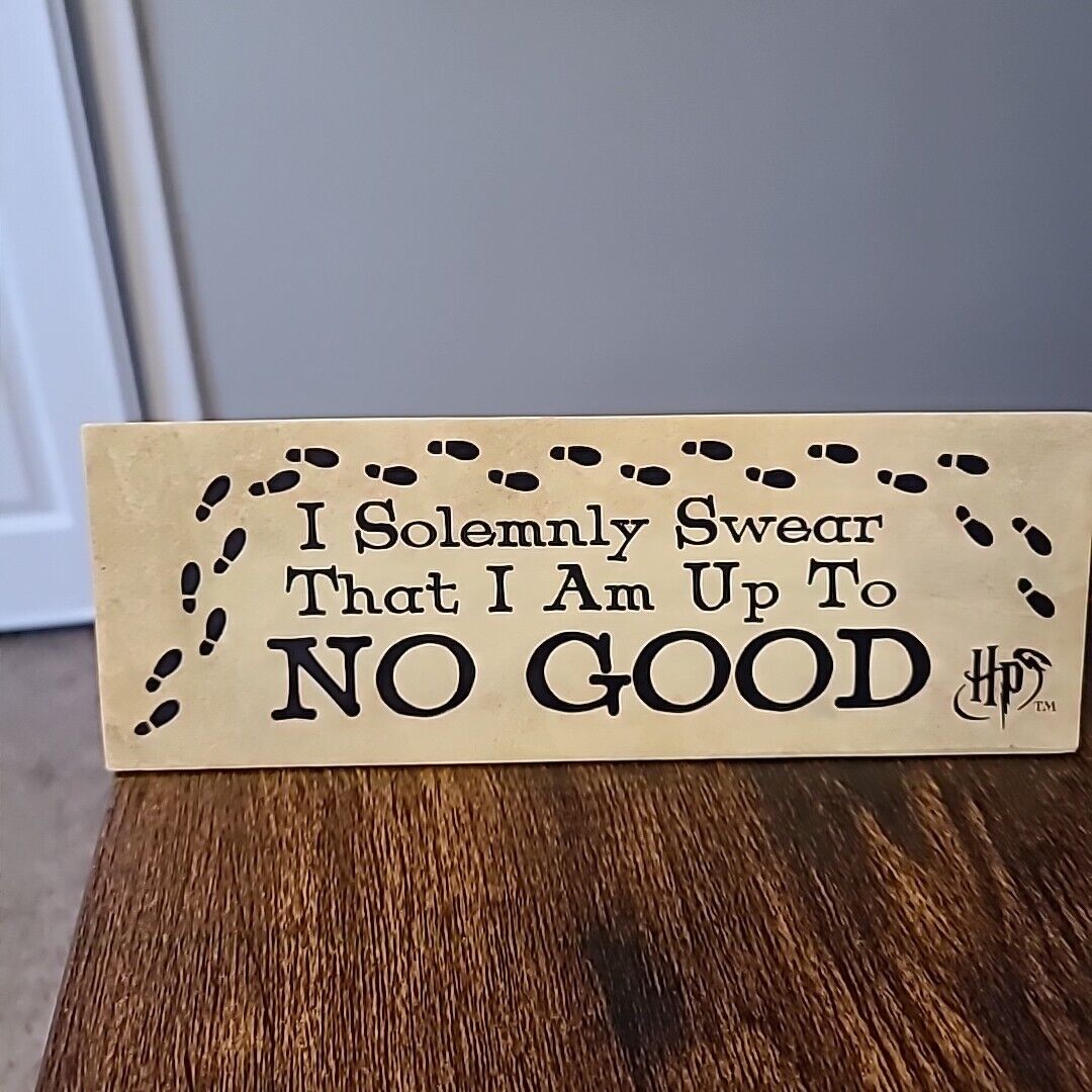 Spoontiques I Solemnly Swear That I Am Up To No Good Decorative Sign, 7.75\