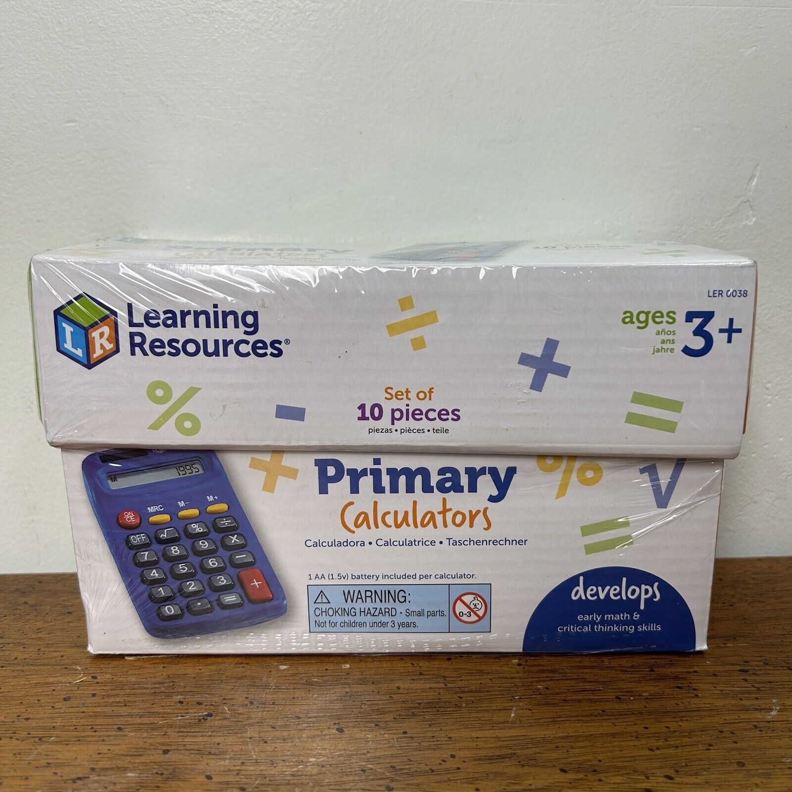 Learning Resources Set of 10 Primary Basic Calculator PreK+ Math Ages 3+ LER0038