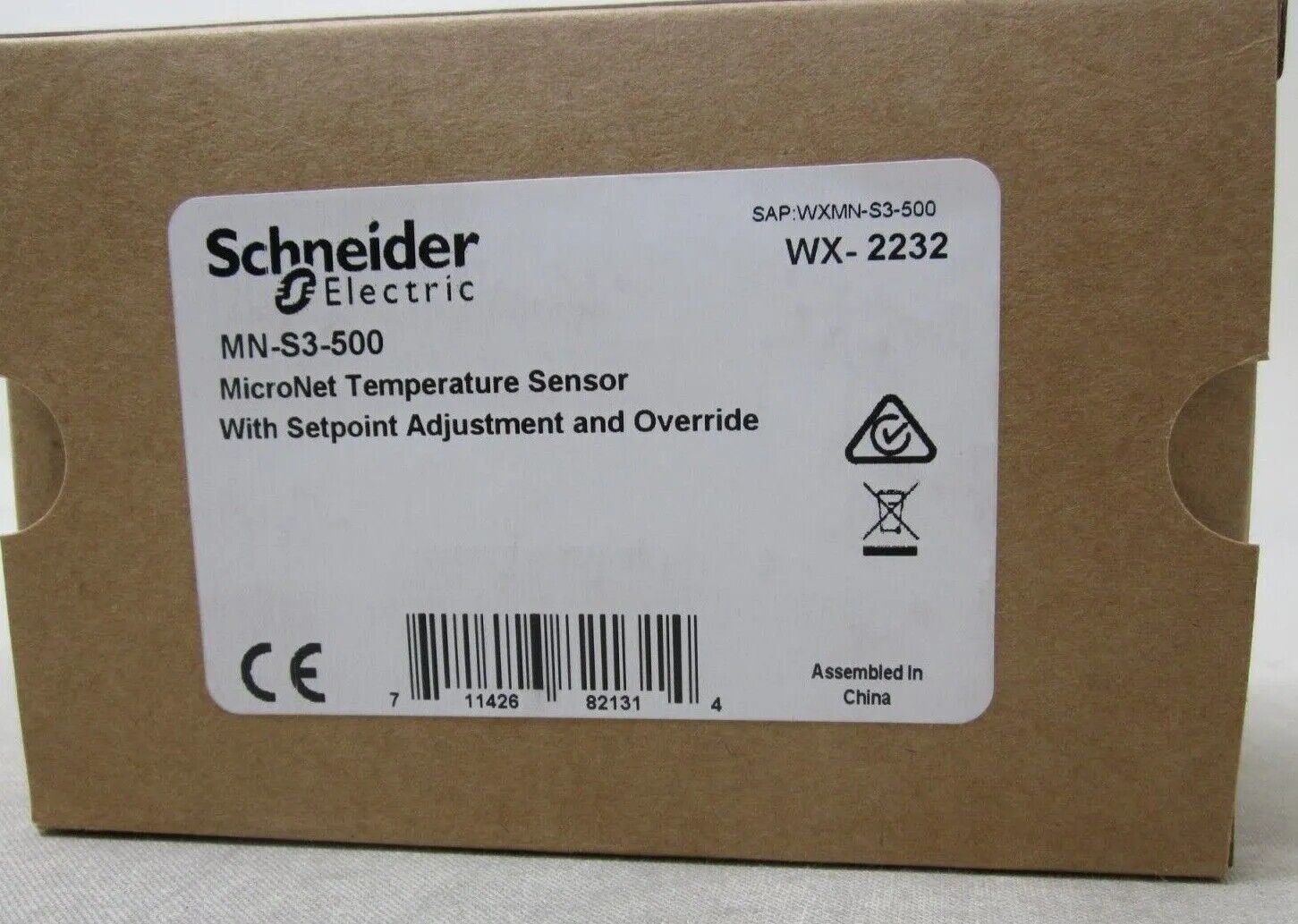 NEW IN BOX SCHNEIDER MN-S3-500 Temperature and Humidity Sensor Fast Shipping
