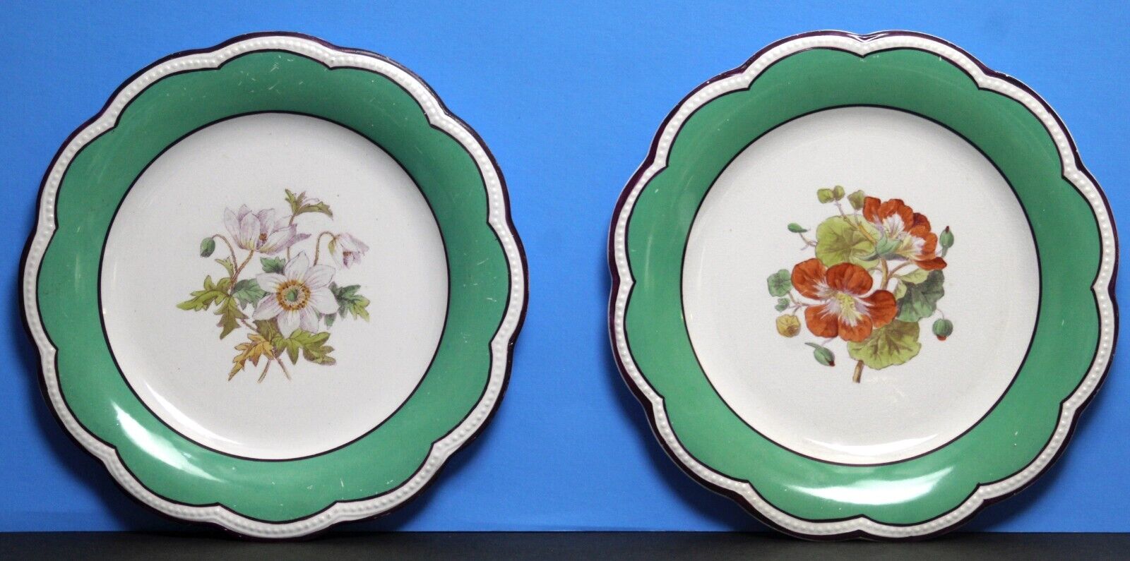 William Brownfield China Dinner Plates English Registry Stamped 1870  -SCARCE