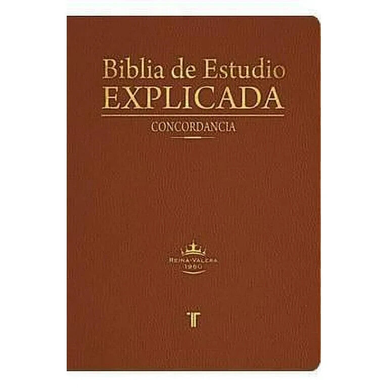 BIBLIA DE ESTUDIO EXPLICADA RVR 1960, Piel Especial Marron con Indice
