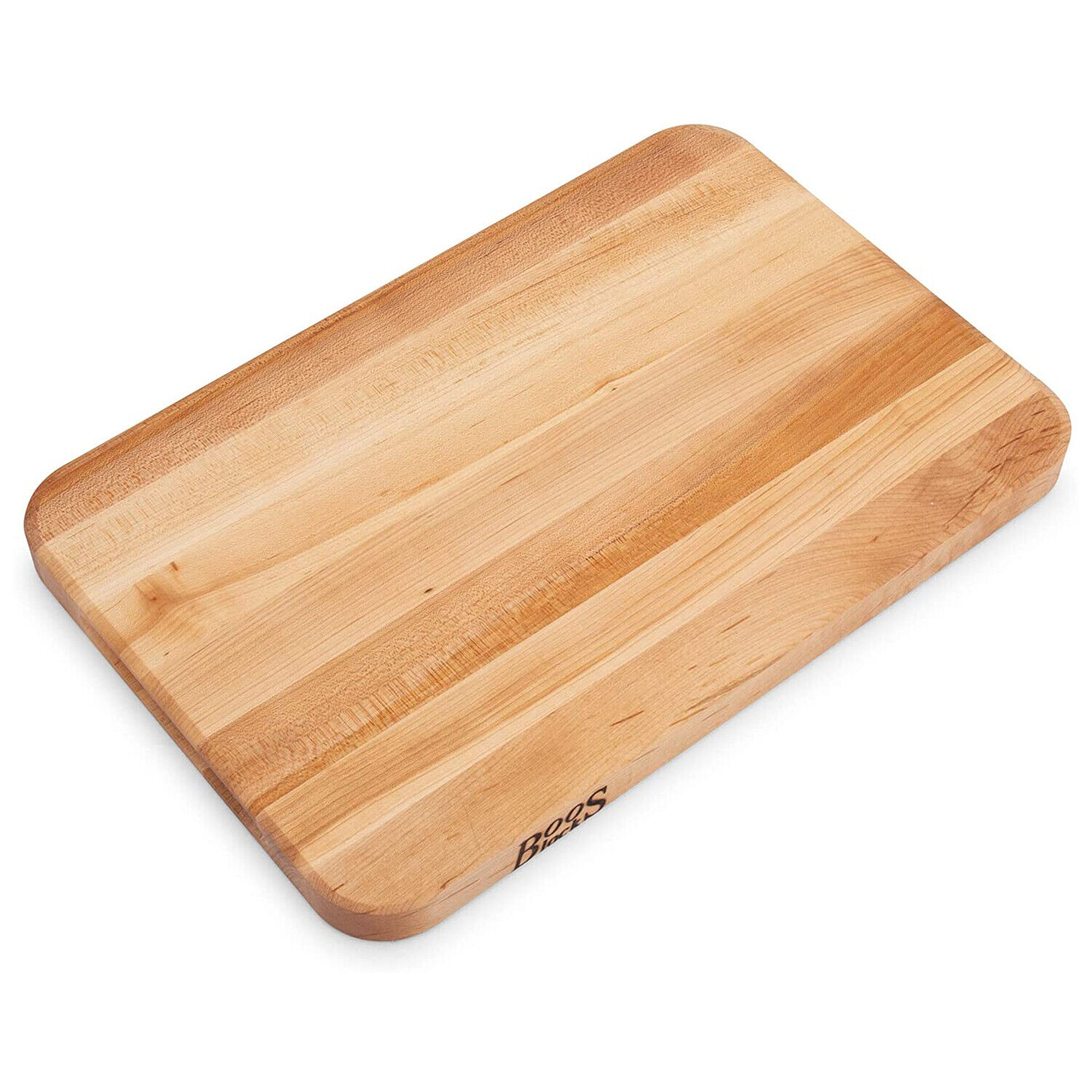 John Boos Chop-N-Slice Wood Cutting Board with Finger Grips, Maple 