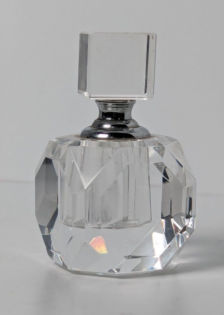 Vintage Fine Crystal Perfume Bottle Small Gorgeous Antique