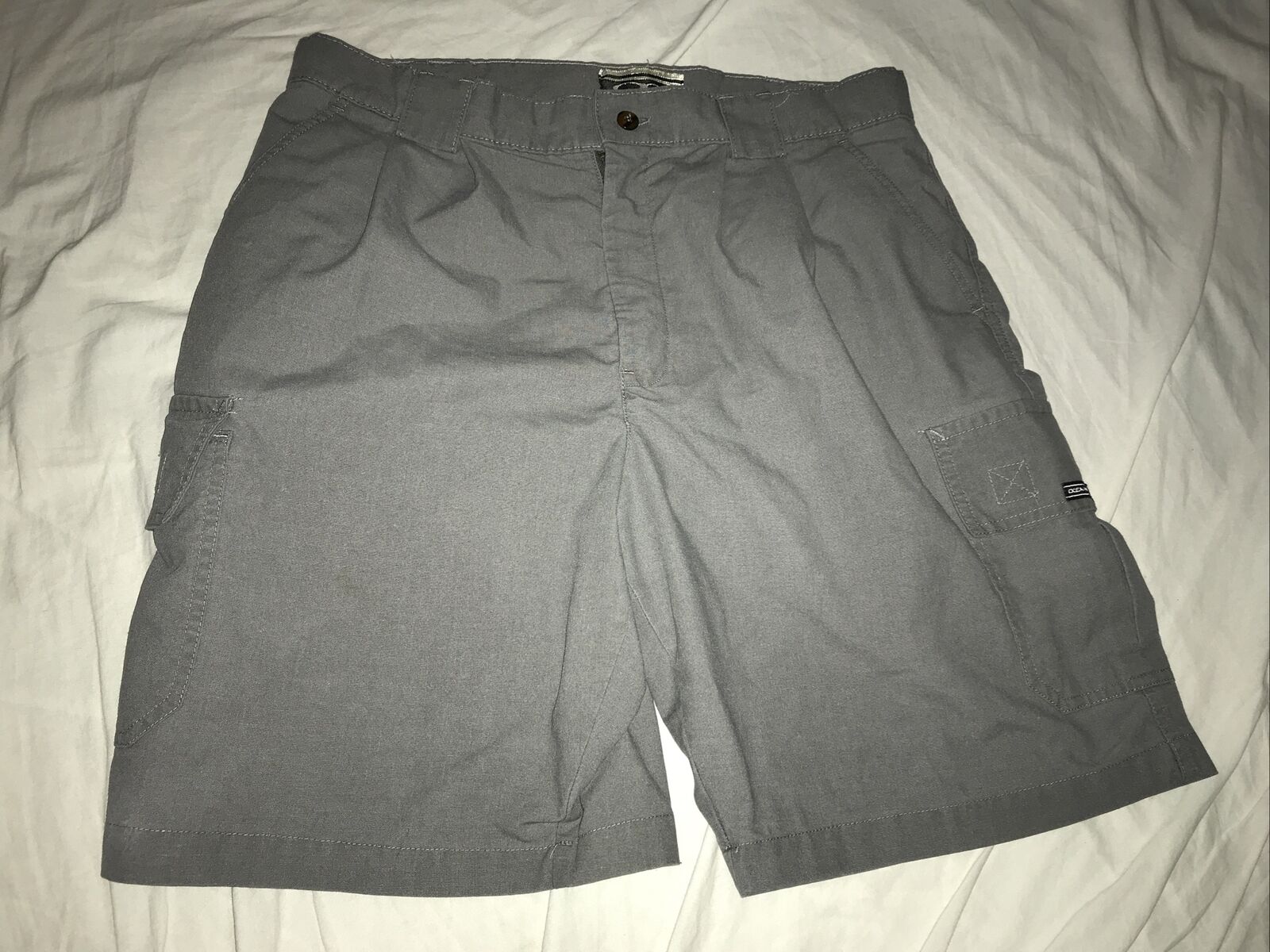 Vintage Ocean Pacific OP Surf Cotton Shorts Faded Grey Mens Missing Size Tag