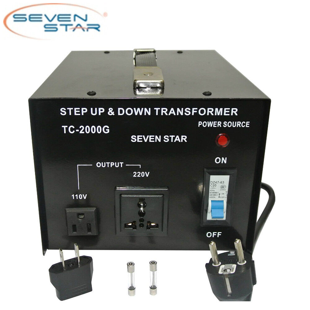 SevenStar TC-2000W Watt 110V-220 Volt Up/Down Transformer Heavy-Duty Converter