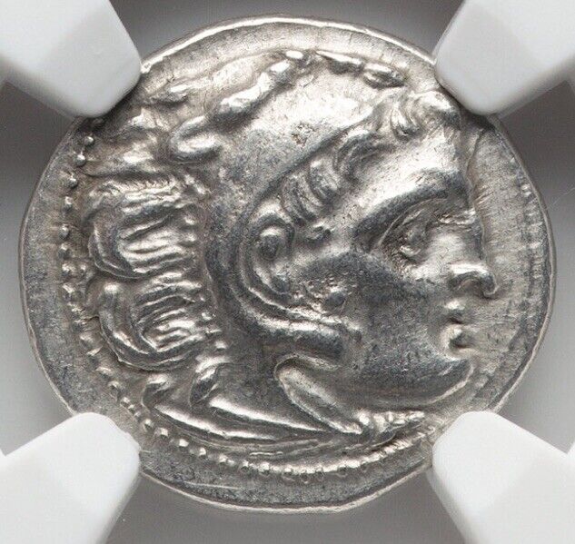 NGC Ch XF Alexander the Great III 336-323 BC, Kingdom Macedon Silver Drachm Coin