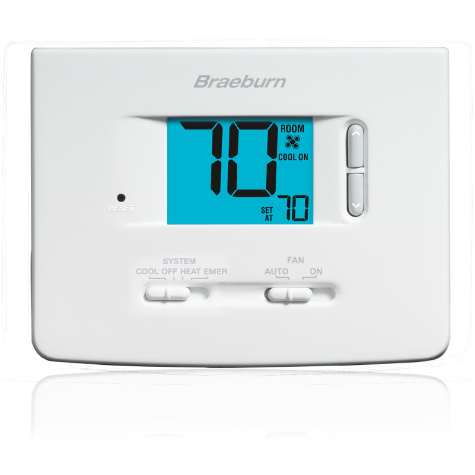 Braeburn 1220NC Digital Non-Programmable Thermostat - White- New