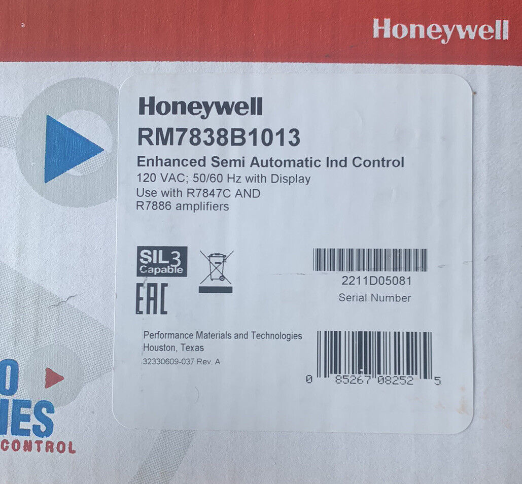 Honeywell Burner Control RM7838B1013 Expedited Shipping Honeywell RM7838B1013
