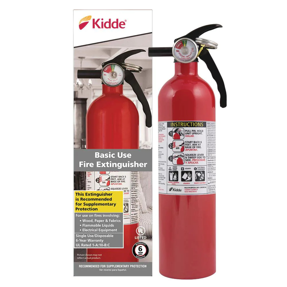 Fire Extinguisher Home Car Auto Garage Kitchen Emergency 3.9 lb 1-A:10-B:C New