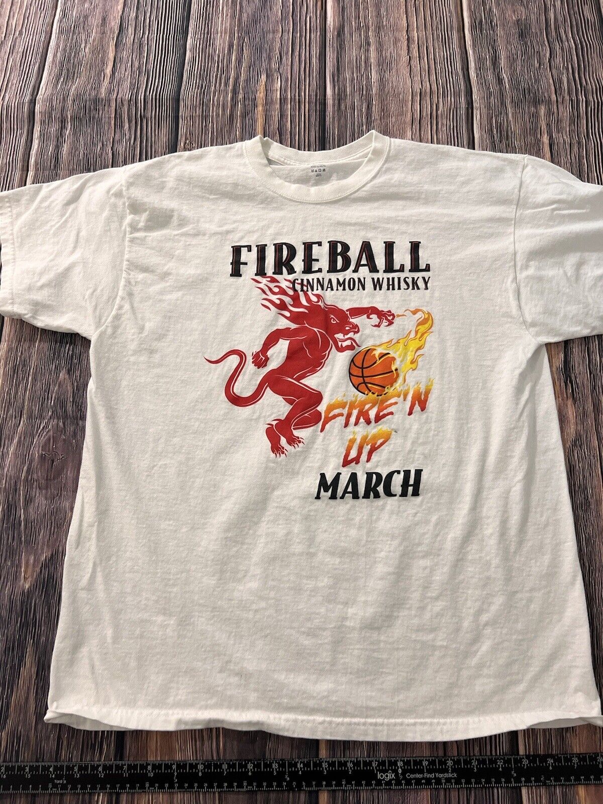 Vintage Fireball Whiskey T Shirt March Madness Cinnamon XL 