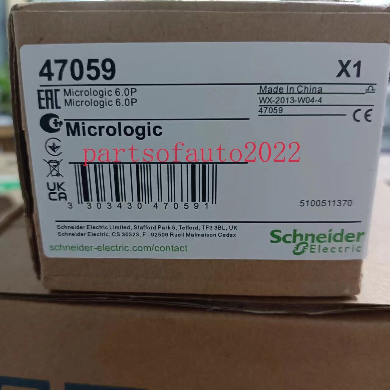 Schneider Electric S164A 47059 Micrologic 6.0 P Masterpact Control Unit