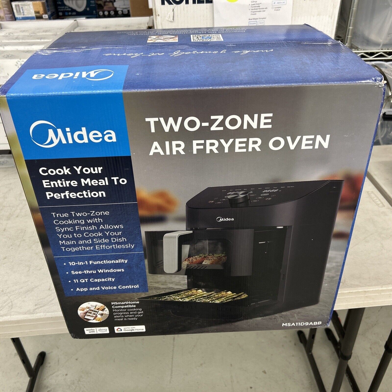 Open Box Midea Two-Zone Air Fryer Oven MSA11D9ABB