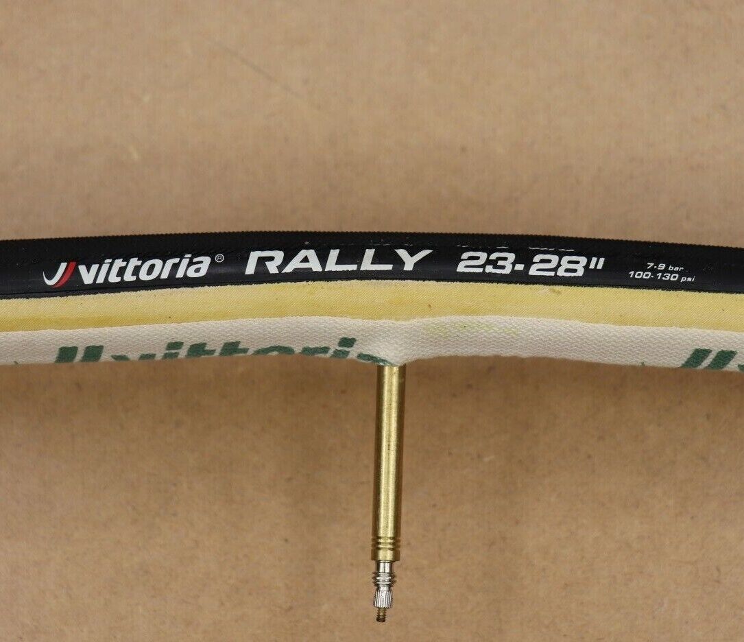 Vittoria Rally Tubular 700x23, 700x25 Black or Tan 48mm Presta Bicycle Tire
