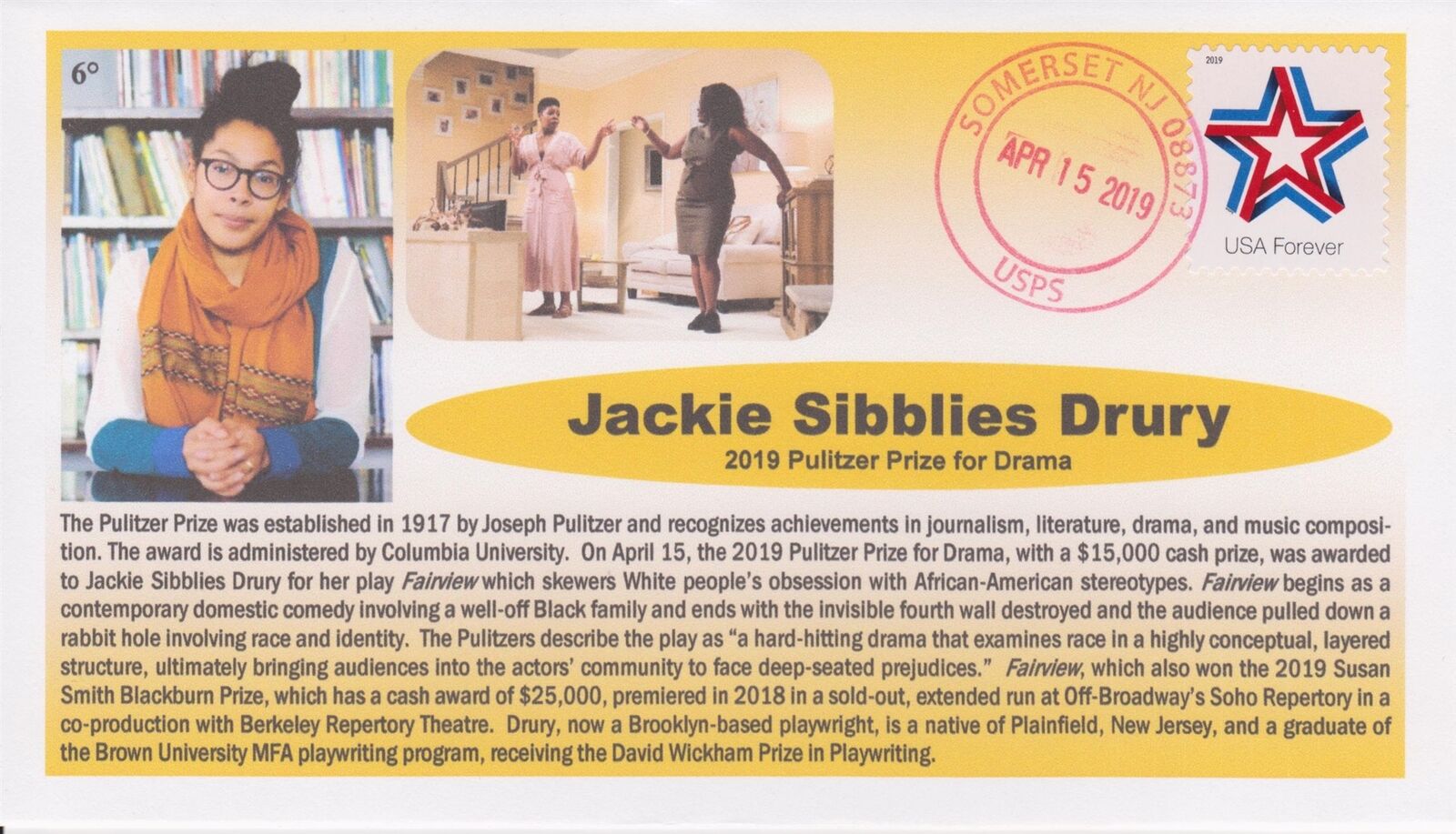 6° Cachets Pulitzer Prize 2019 Jackie Sibblies Drury Drama Fairview 