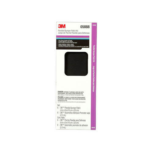 3M Automix 05888 Flexible Plastic Patch Kit, 8 x 4 in, TPO Plastic, Black