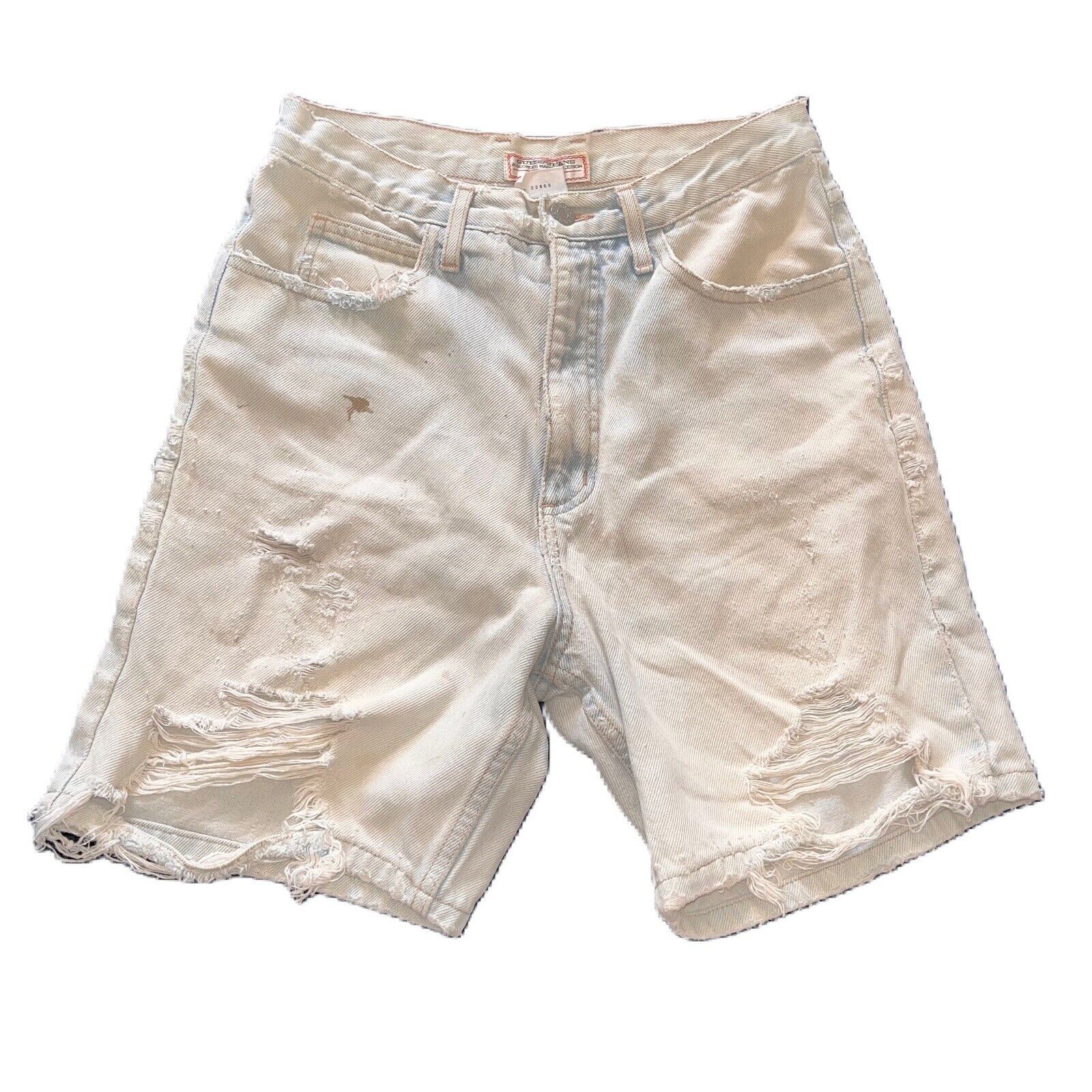 Vtg Guess Jeans by George Marciano Shorts Size 30 Distressed Bleached *FLAWS
