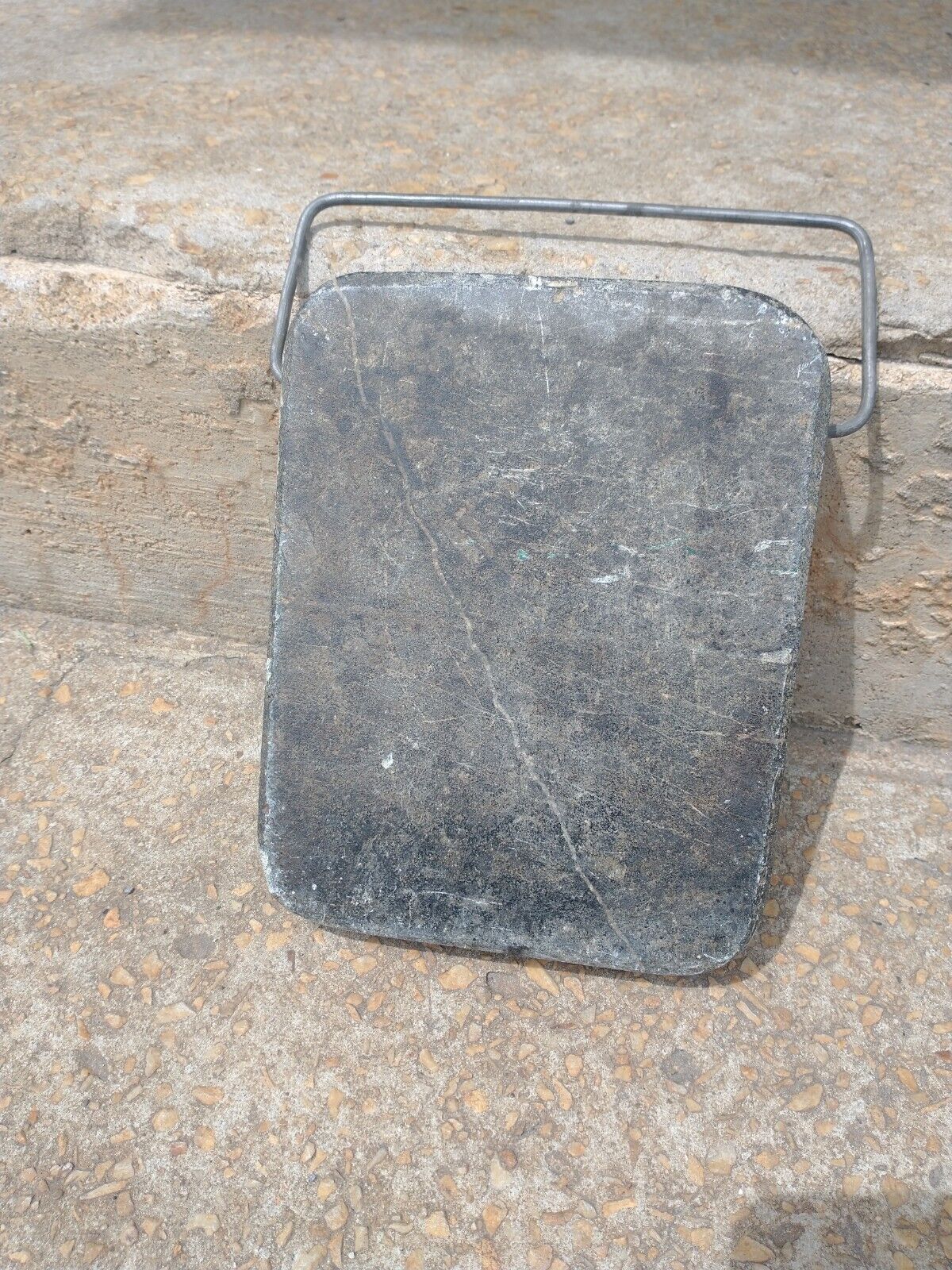 Antique Primitive Soapstone buggy/carriage warmer w/handle/foot warmer