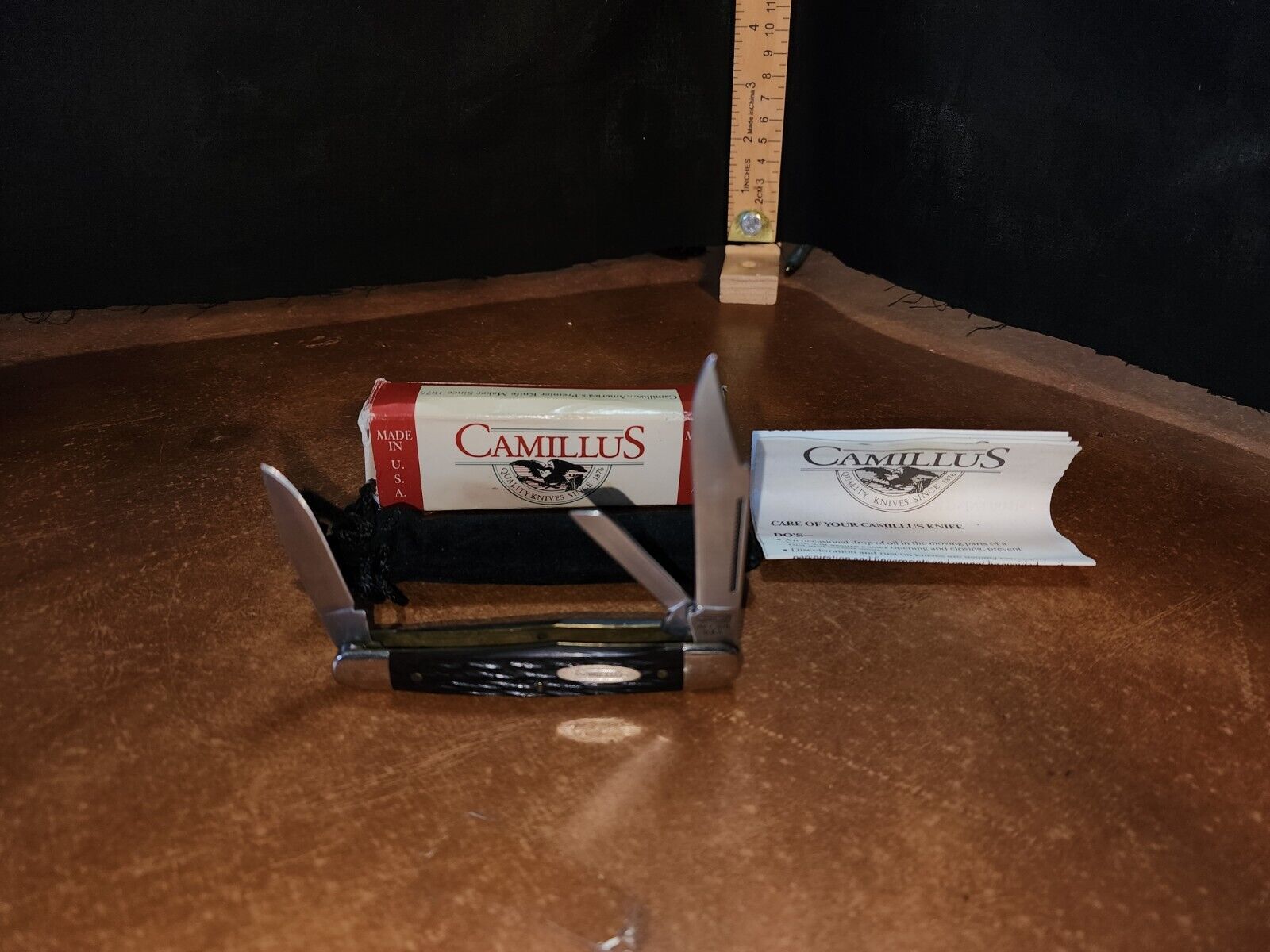 Vintage Camillus NY #72 3 Blade Folding Pocket Knife W/ Box