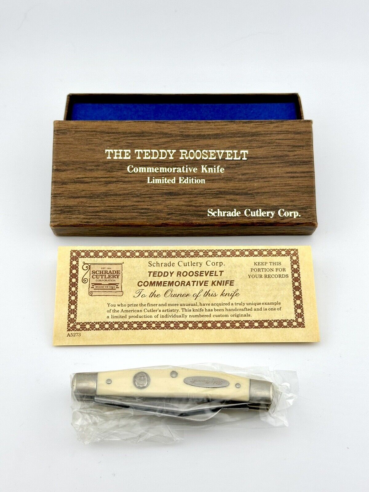 Schrade Cutlery Teddy Theodore Roosevelt Stockman Limited Edition Knife
