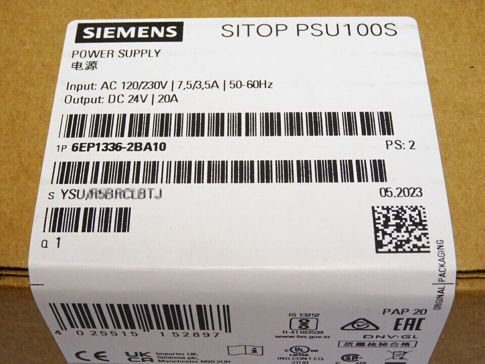 6EP1336-2BA10 New Siemens Power Supply Sitop PSU100S 6EP13362BA10 in Box