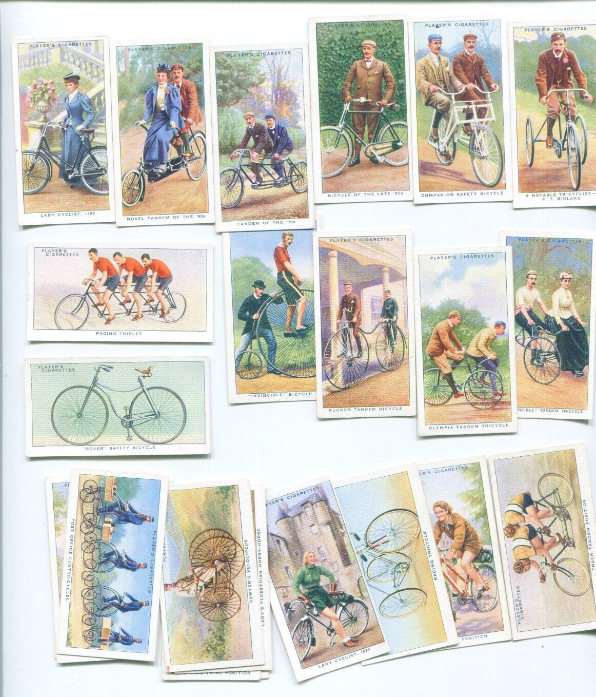 1939 JOHN PLAYER & SONS CIGARETTES CYCLING 25 DIFFERENT TOBACCO CARD LOT