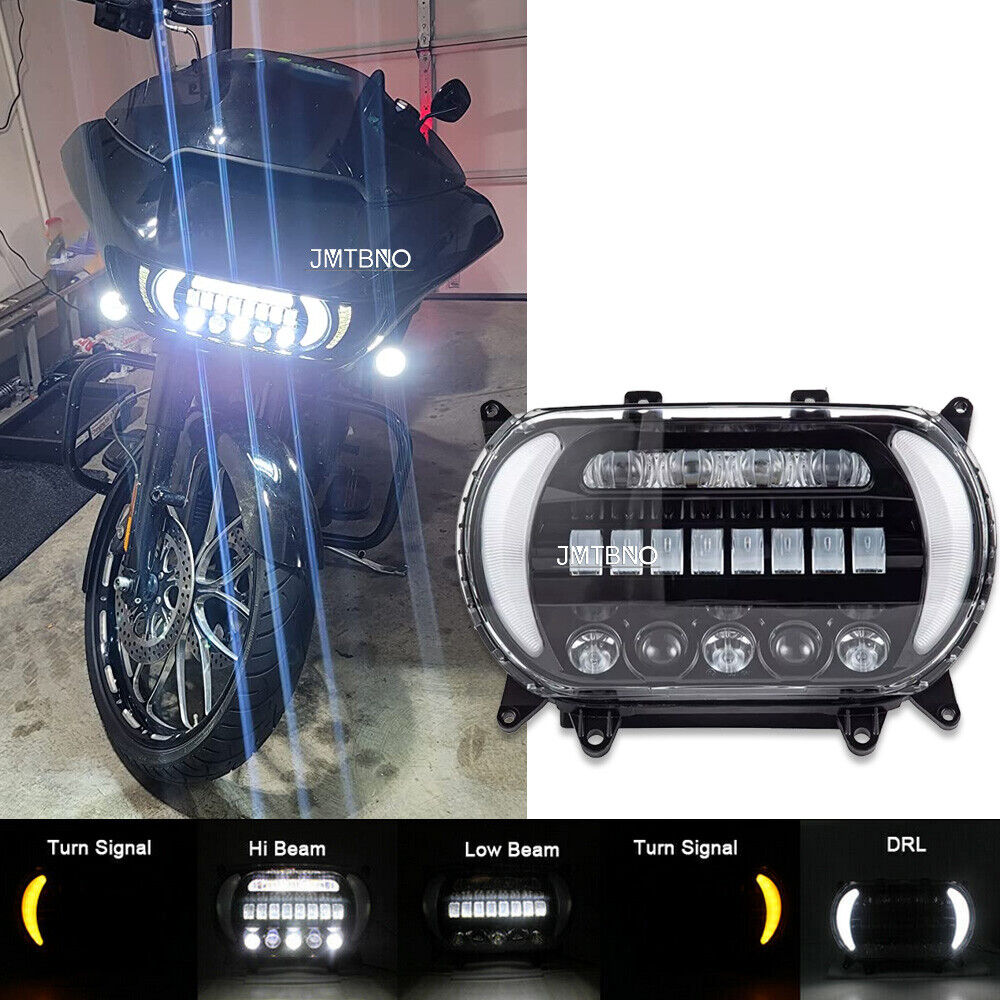 For 2015-2023 Harley Road Glide LED Headlight Running Light Turn Signal DRL Kit