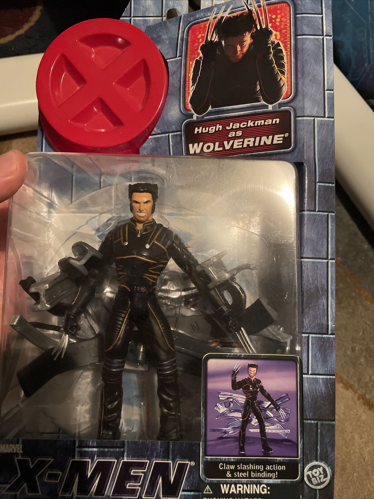Toy Biz Marvel X-Men the Movie Hugh Jackman as Wolverine Action Figure 2000 RED