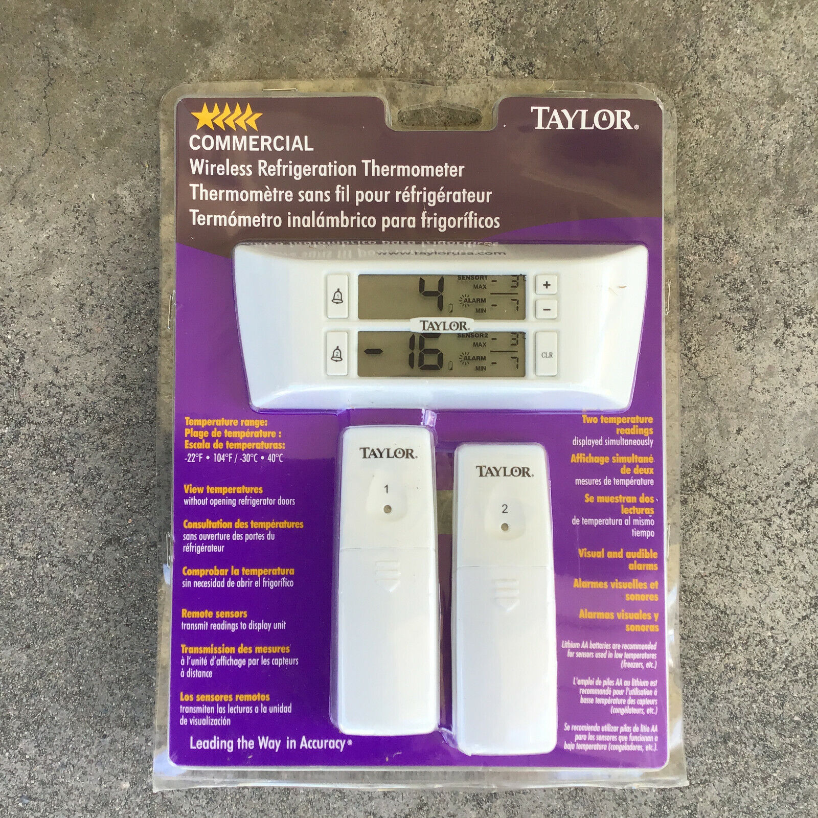 Taylor T-1446 Commercial Digital Wireless Refrigeration Thermometer