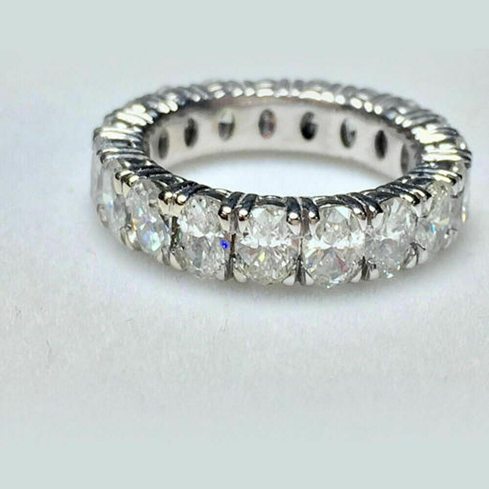 Eternity 3.00 Ct Radiant Cut Ct Real Treated Diamond Engagement 925 Silver Band