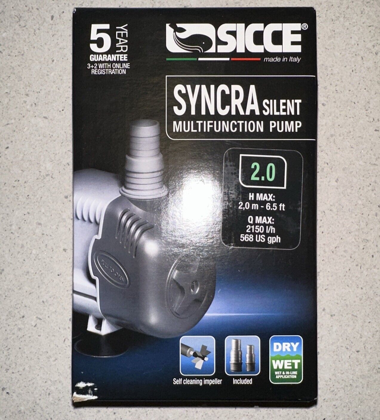 Sicce Syncra Silent Multifunction 2.0 Pump (568 GPH) - 💧NEW💧