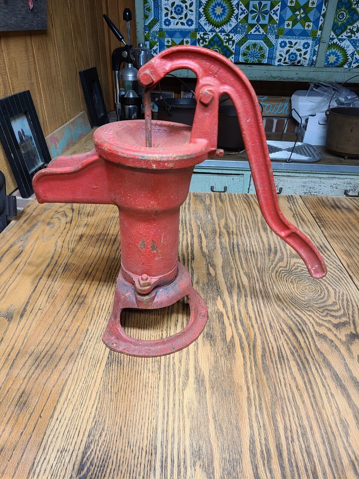 Antique Lancaster PA Cast Iron Water Hand Pump Farmhouse Kitchen Pump Primitive 